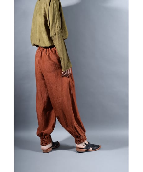 3.Lumo balono / pants / Silk khadi / Persimon brown