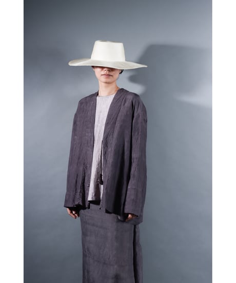 2.Haori / Silk khadi / size1 / Reddish gray