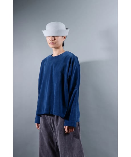 1.kordurojo pullover / Organic cotton corduroy / Indigo blue