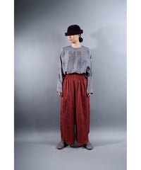 1.Lumo pants / Silk khadi / Dark cherry