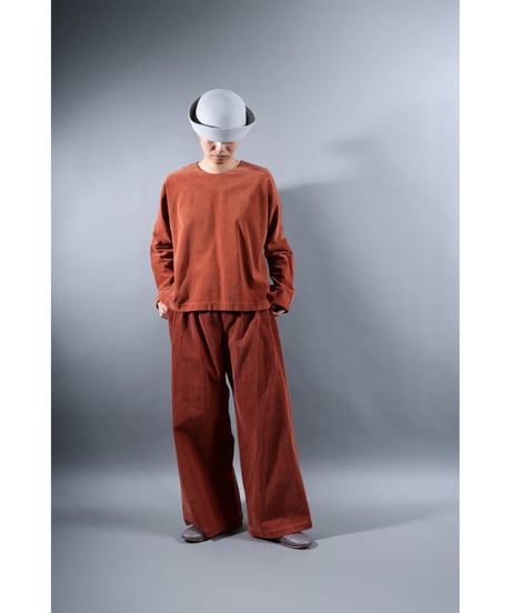 2.kordurojo pullover / Organic cotton corduroy / Brick brown