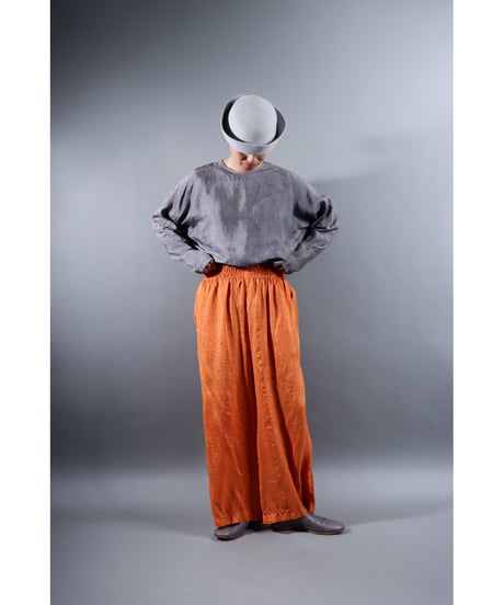 3.Lumo pants / Silk khadi / Persimon orange
