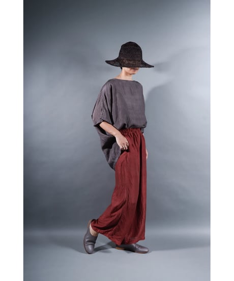 2.Lumo pants / Silk khadi / Burgundy