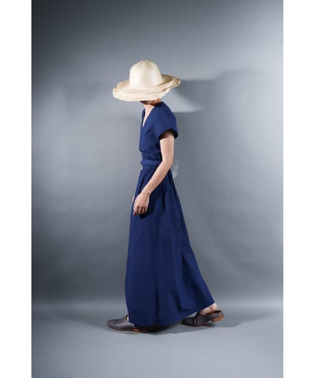 1.Rulo / Dress / Cap sleeve / sp /Organic cotton Cord lane / Evening blue