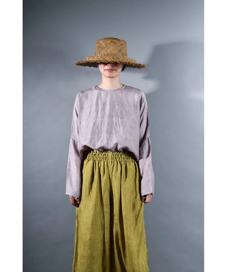 2.Fendo / Long sleeve tops / Silk khadi / Pale purplish gray