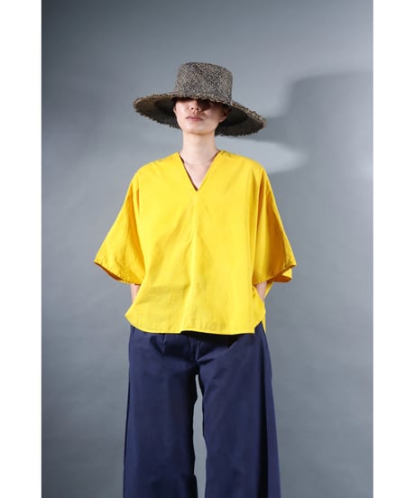 4.Ronda v-neck tops / sp / Organic cotton / Warm yellow