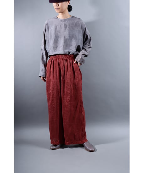 1.Lumo pants / Silk khadi / Dark cherry