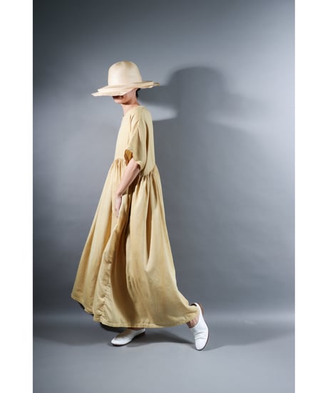 4.Kurteno-dress / Half sleeve / Organic cotton satin / Clove