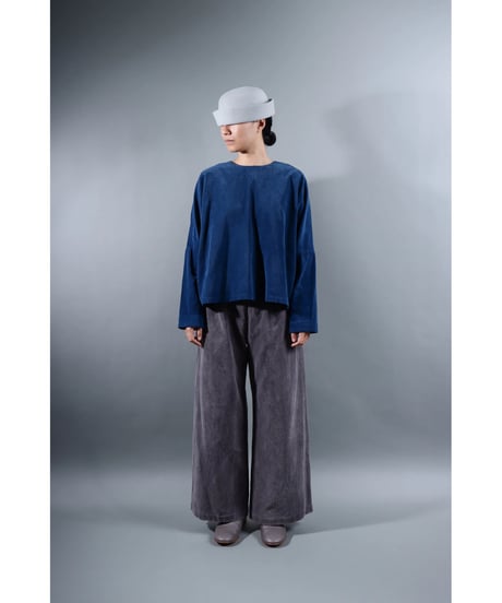 1.kordurojo pullover / Organic cotton corduroy / Indigo blue