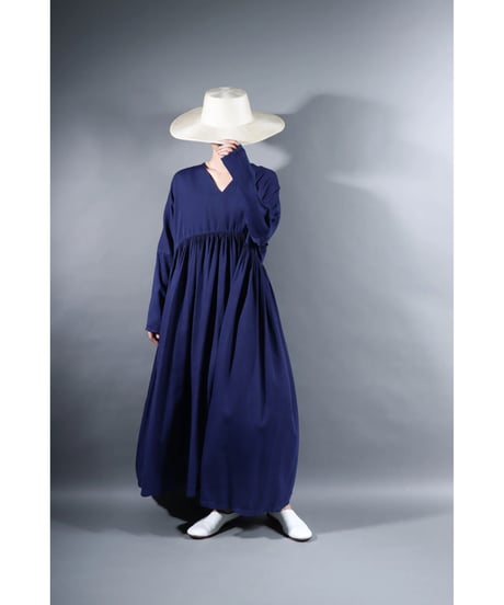 1.kurteno valo / sp / Long sleeve / Organic cotton satin / Evening blue