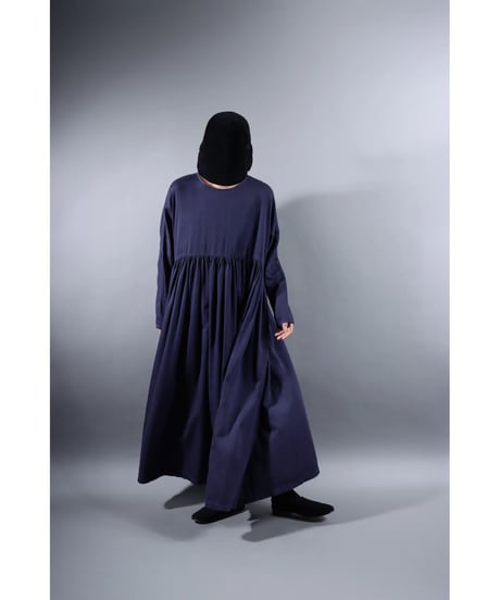 3.Kurteno-dress sp/ Long sleeve / Organic cotton satin / Grape purple