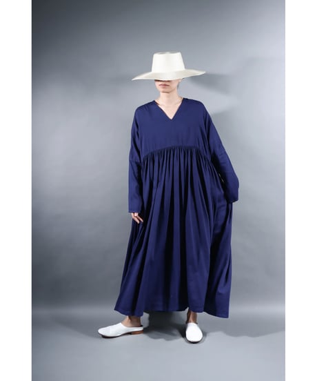 1.kurteno valo / sp / Long sleeve / Organic cotton satin / Evening blue
