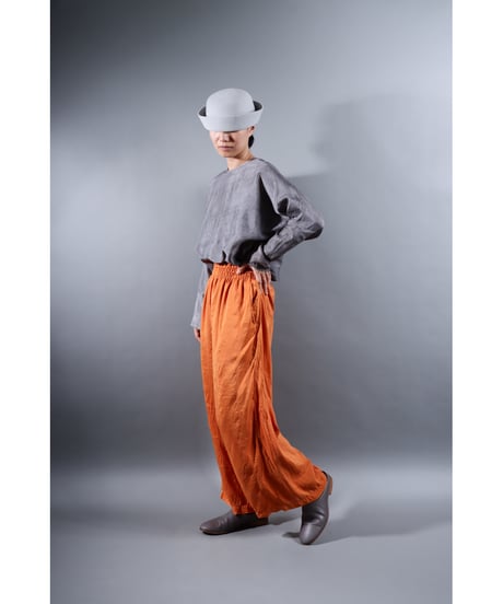 3.Lumo pants / Silk khadi / Persimon orange