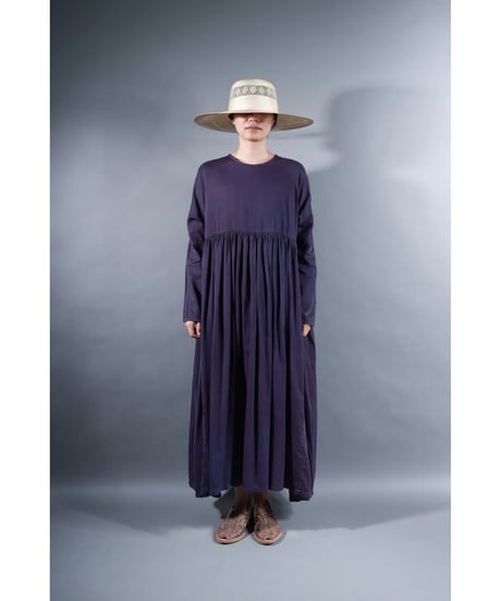 2.Kurteno-dress / sp / Long sleeve / Organic cotton satin / Grape