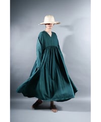 2.Kurteno valo / Long sleeve / Organic cotton satin / Lake green