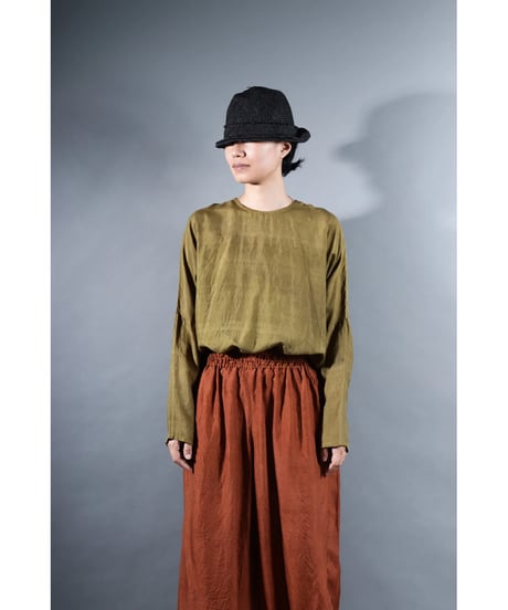 6.Fendo / Long sleeve tops / Silk khadi / Khaki