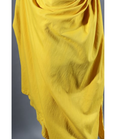 2.Lilith cap sleeve dress / b / Organic cotton satin / Bright yellow / with stains:special price