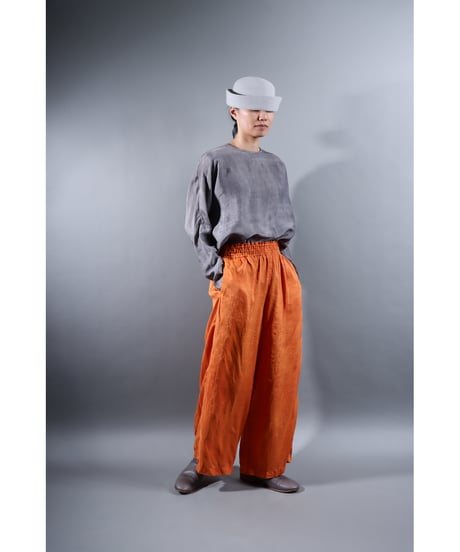 3.Lumo pants / Silk khadi / Persimon orange
