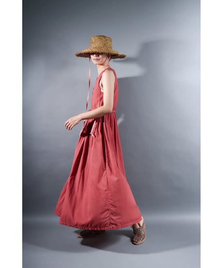 1.Lilith sleeveless dress / Organic cotton / Smoky berry pink