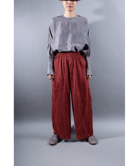 1.Lumo pants / Silk khadi / Dark cherry