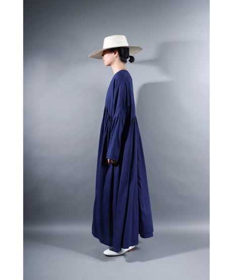 1.kurteno valo / sp / Long sleeve / Organic cotton satin / Evening blue