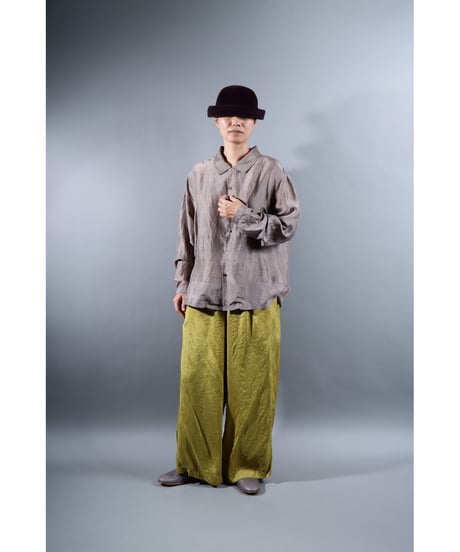2.Kolumo Long sleeve / Silk khadi / size1 / Silver gray