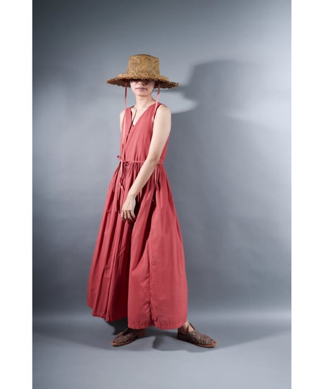 1.Lilith sleeveless dress / Organic cotton / Smoky berry pink
