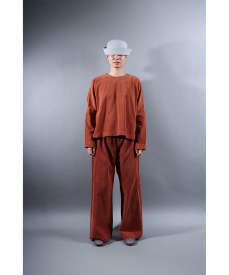2.kordurojo pullover / Organic cotton corduroy / Brick brown