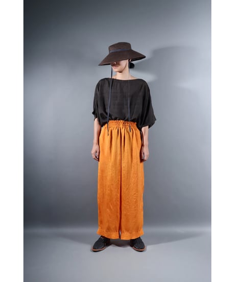 2.Lumo stitch pants / Silk khadi / Holly orange