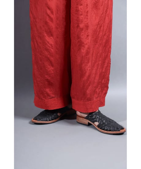 1.Lumo stitch pants / Silk khadi / Madder red