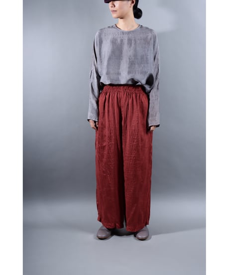1.Lumo pants / Silk khadi / Dark cherry