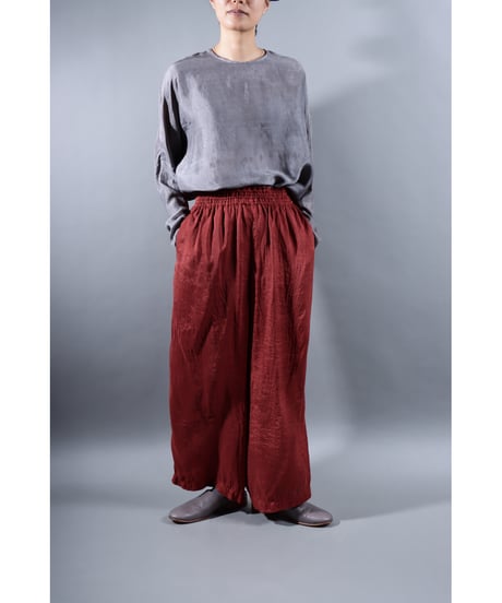 1.Lumo pants / Silk khadi / Dark cherry