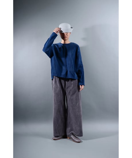 1.kordurojo pullover / Organic cotton corduroy / Indigo blue