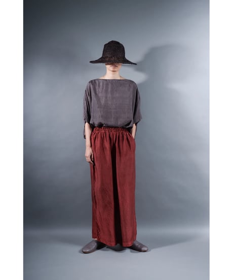 2.Lumo pants / Silk khadi / Burgundy