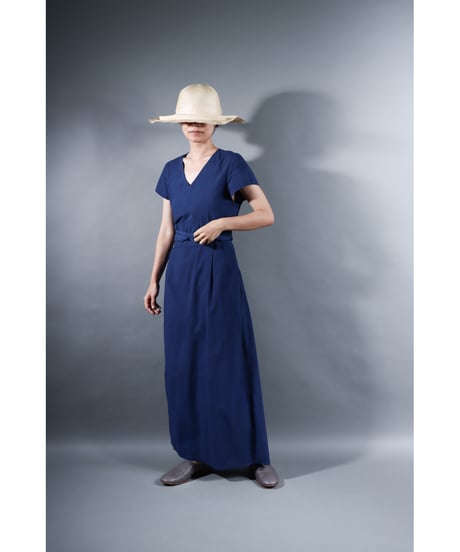 1.Rulo / Dress / Cap sleeve / sp /Organic cotton Cord lane / Evening blue