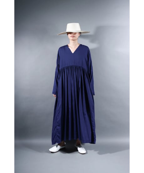 1.kurteno valo / sp / Long sleeve / Organic cotton satin / Evening blue
