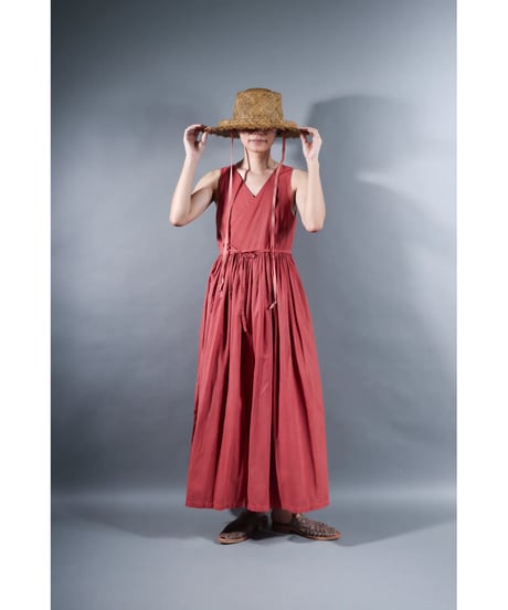 1.Lilith sleeveless dress / Organic cotton / Smoky berry pink