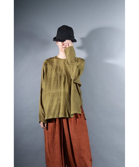 6.Fendo / Long sleeve tops / Silk khadi / Khaki