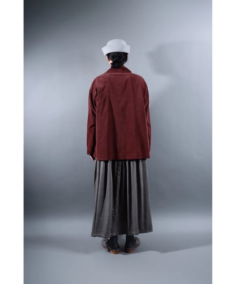 2.Loofah jaket sp / Organic cotton corduroy / size1 / Burgundy