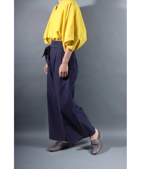 4.Hakama pants / sp / organic cotton typewriter / size1 / Grape
