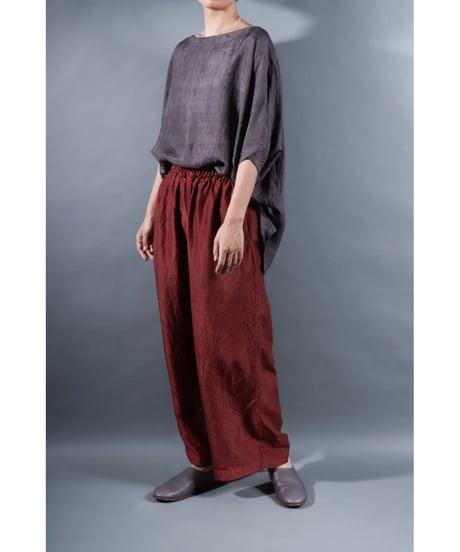 2.Lumo pants / Silk khadi / Burgundy