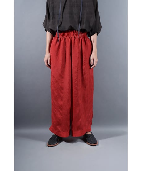 1.Lumo stitch pants / Silk khadi / Madder red