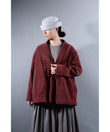 2.Loofah jaket sp / Organic cotton corduroy / size1 / Burgundy