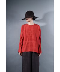 4.Fendo / Long sleeve tops / Silk khadi / Madder red