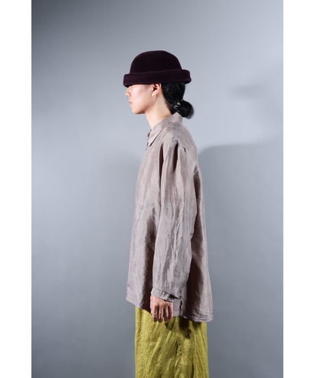 2.Kolumo Long sleeve / Silk khadi / size1 / Silver gray