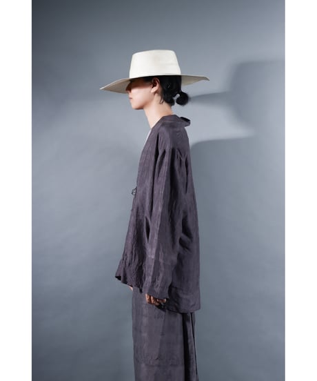 2.Haori / Silk khadi / size1 / Reddish gray