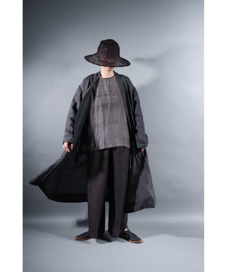 1.Silk robe / Silk khadi / Size 1 / Charcoal gray