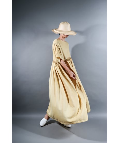 4.Kurteno-dress / Half sleeve / Organic cotton satin / Clove