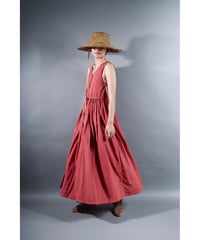 1.Lilith sleeveless dress / Organic cotton / Smoky berry pink