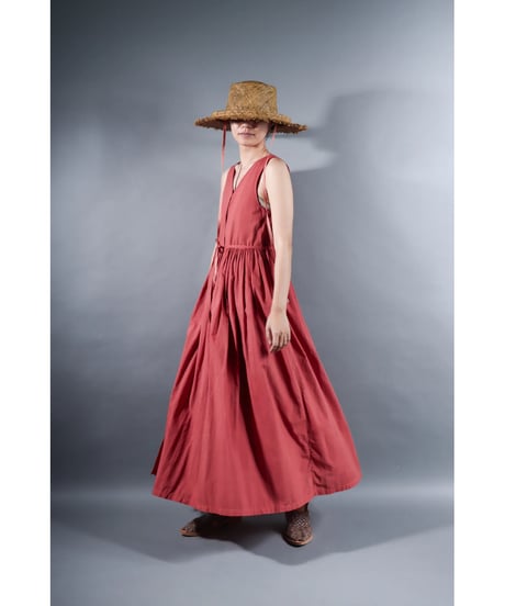 1.Lilith sleeveless dress / Organic cotton / Smoky berry pink